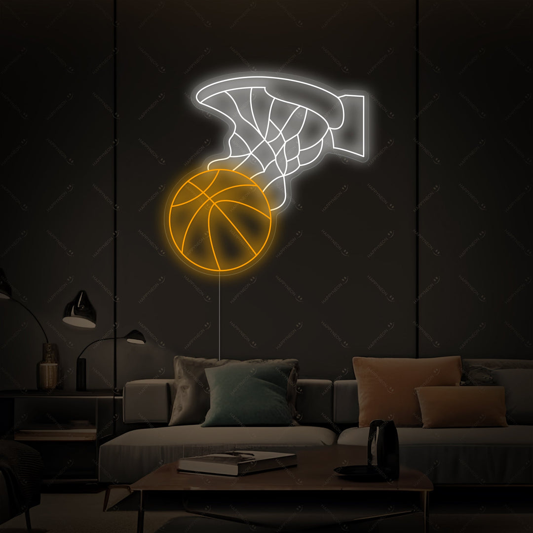 "Basketball nett" Neonskilt