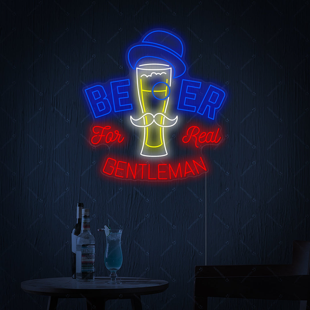 "Beer For Gentleman" Neonskilt