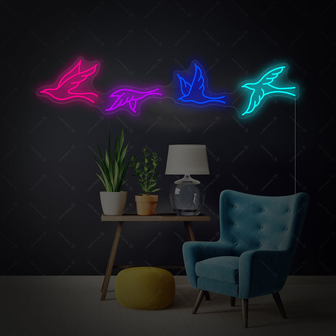 "Fugler" Neonskilt