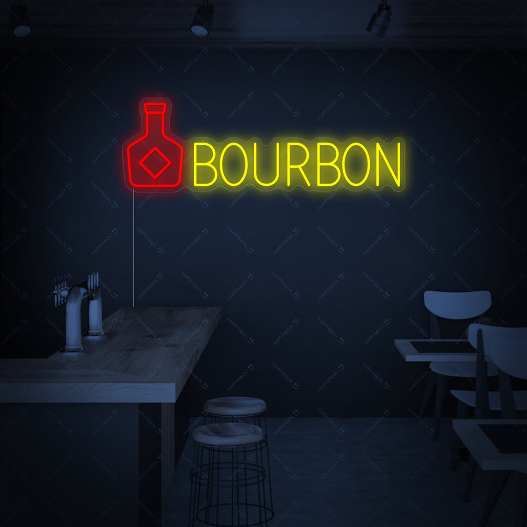 "Bourbon" Neonskilt