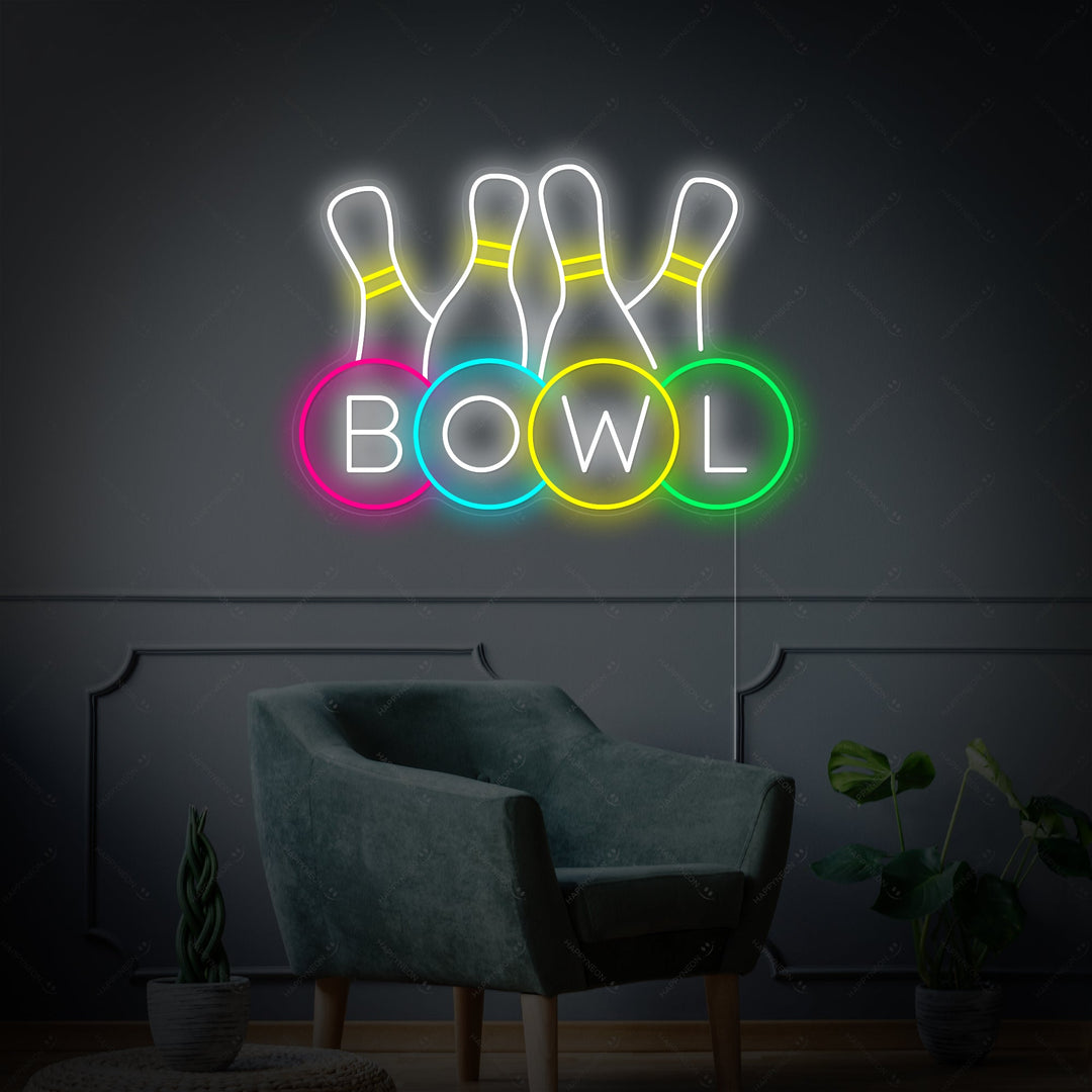 "Bowlingbutikklogo" Neonskilt