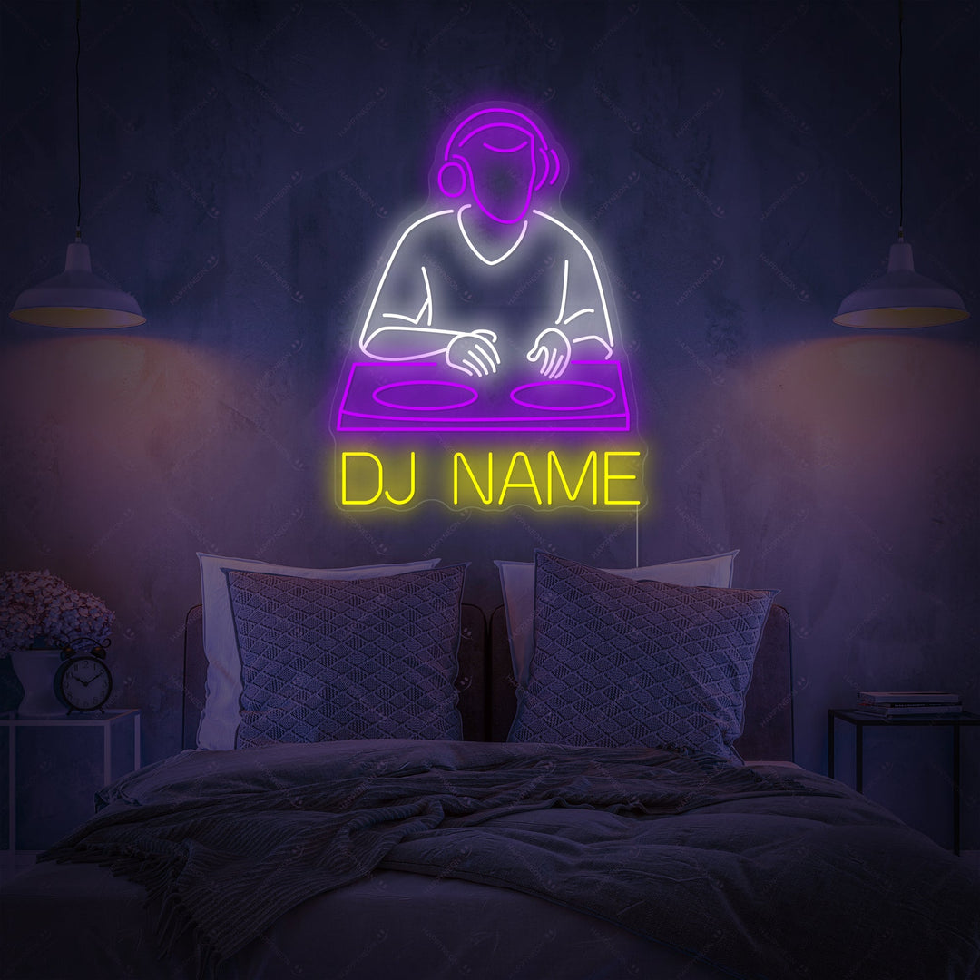"Egendefinert DJ-logo" Neonskilt