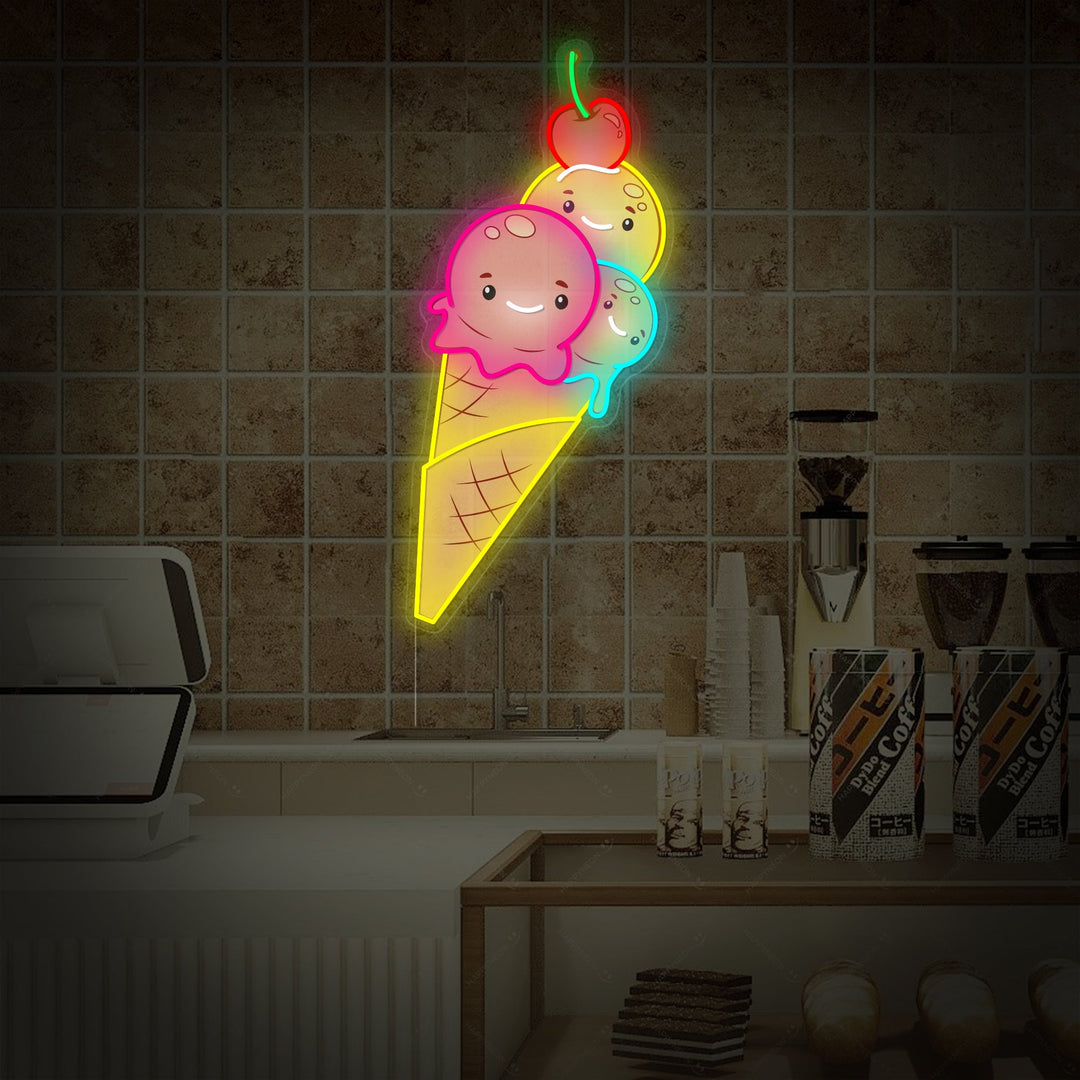 "Søt iskrem" Neonskilt