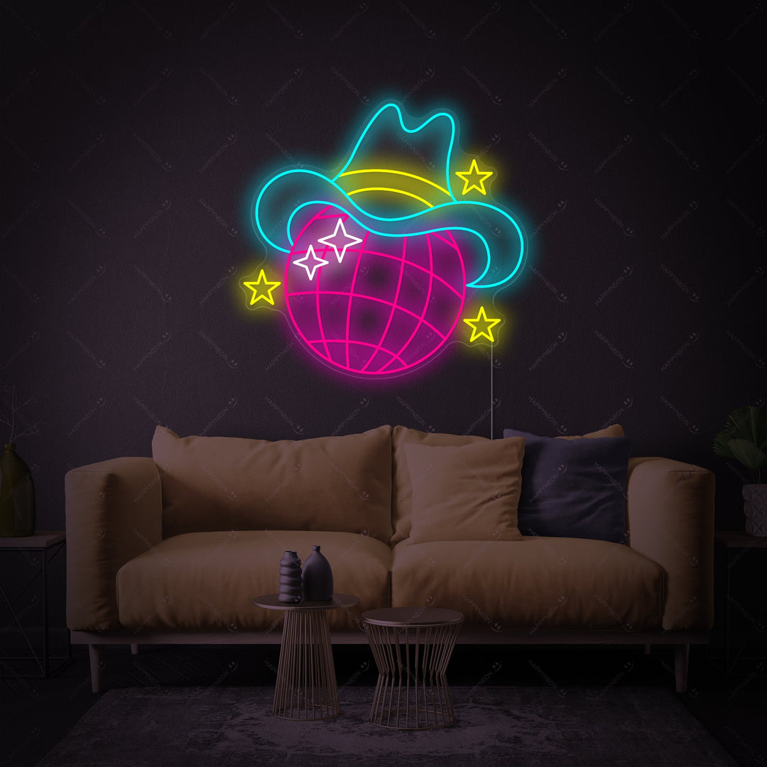 "Disco ball" Neonskilt