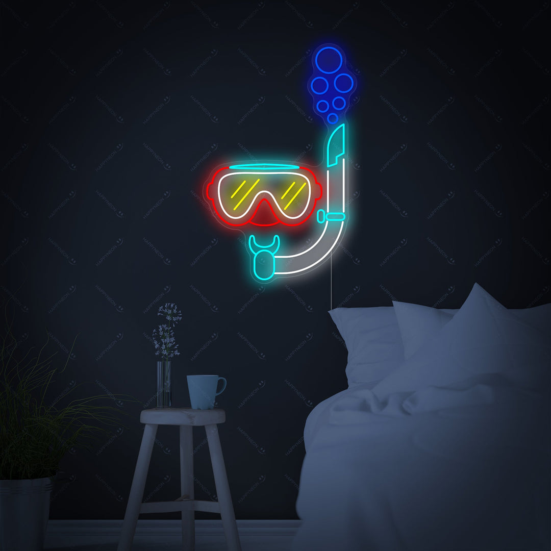 "Dykkesnorkelmaske" Neonskilt