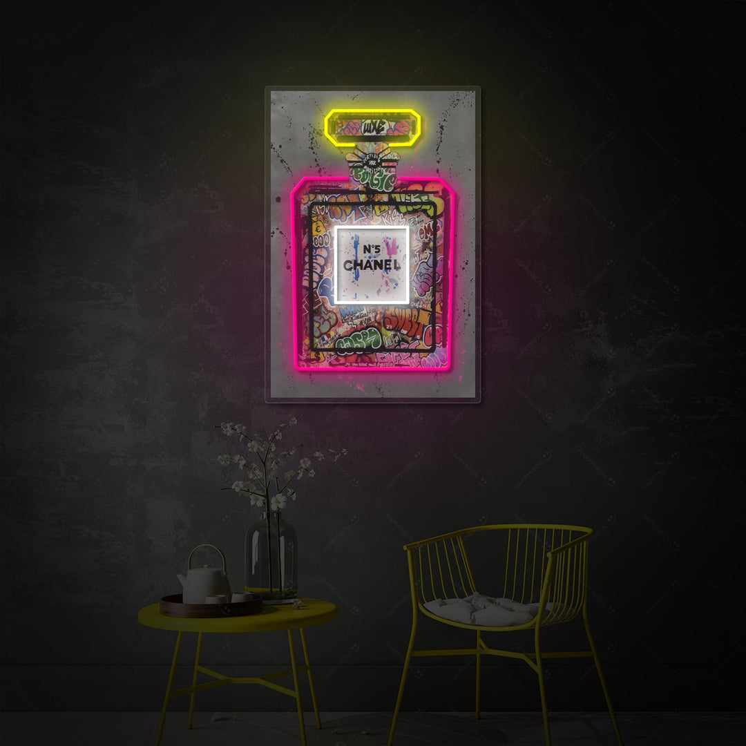 "Graffiti Luxury Spray No.5" Neonskilt