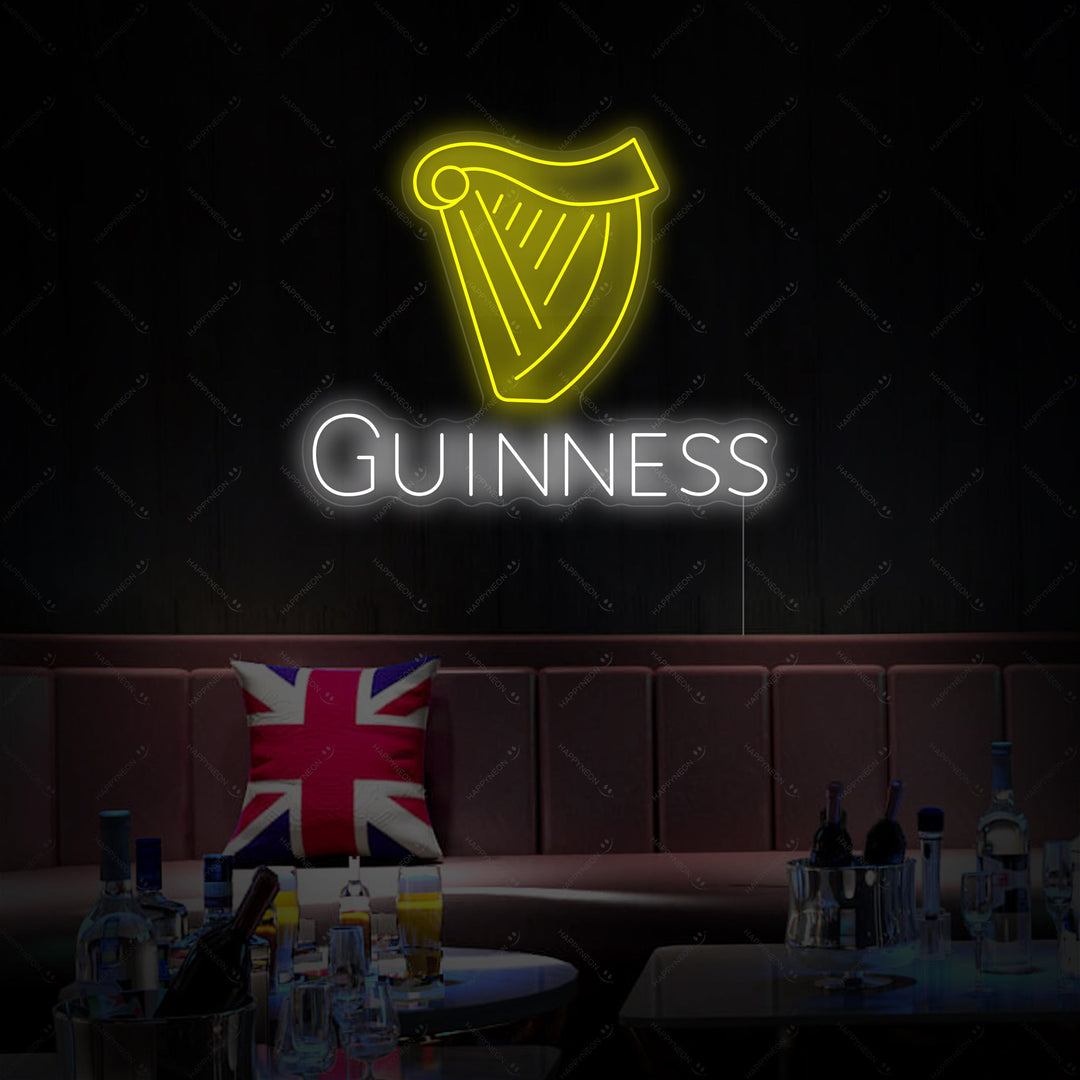 "Guin Irish Lager" Neonskilt