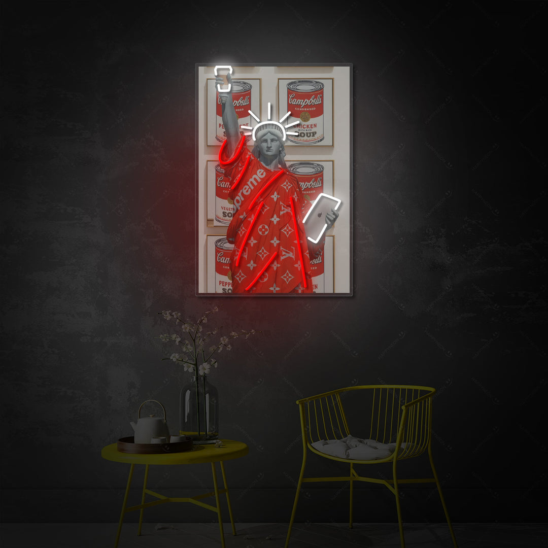 "Hype Liberty Pop Art" Neonskilt