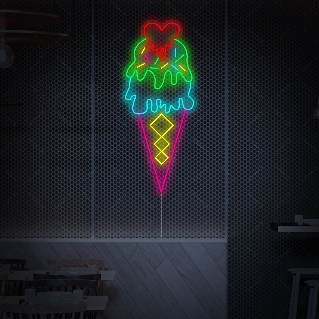 "Iskrem" Neonskilt