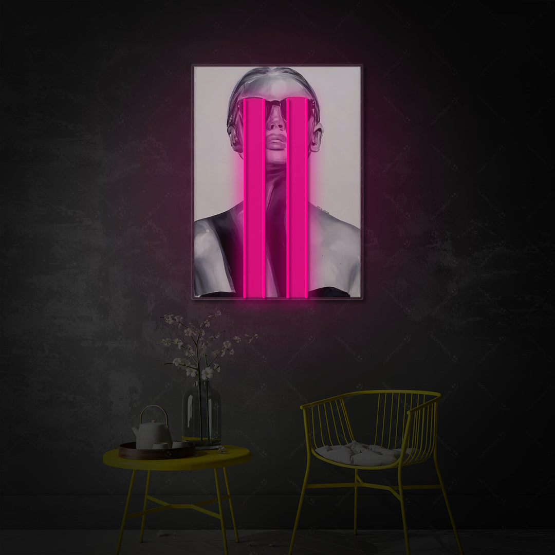"Maskert Muse" Neonskilt