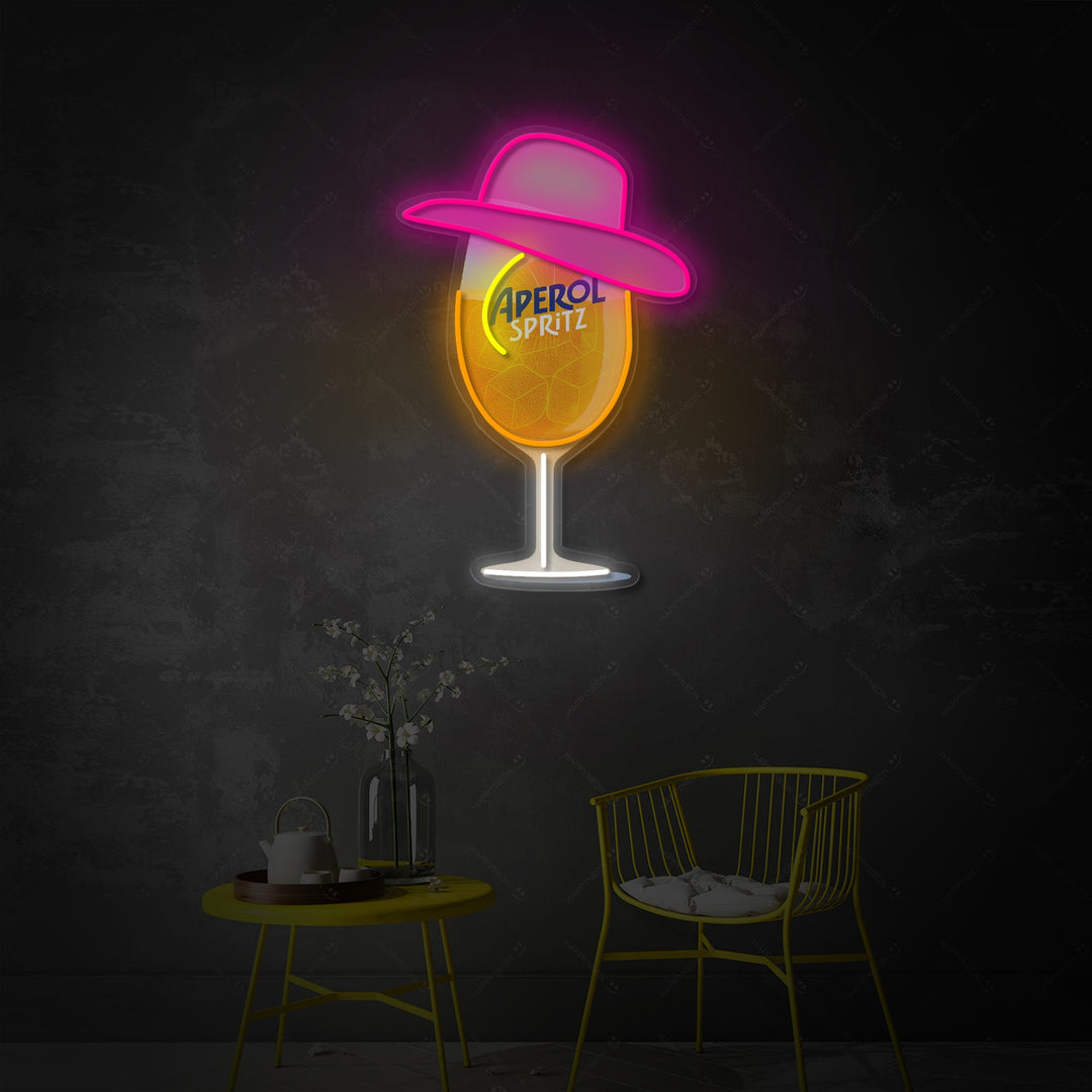 "Frøken Aperol" Neonskilt