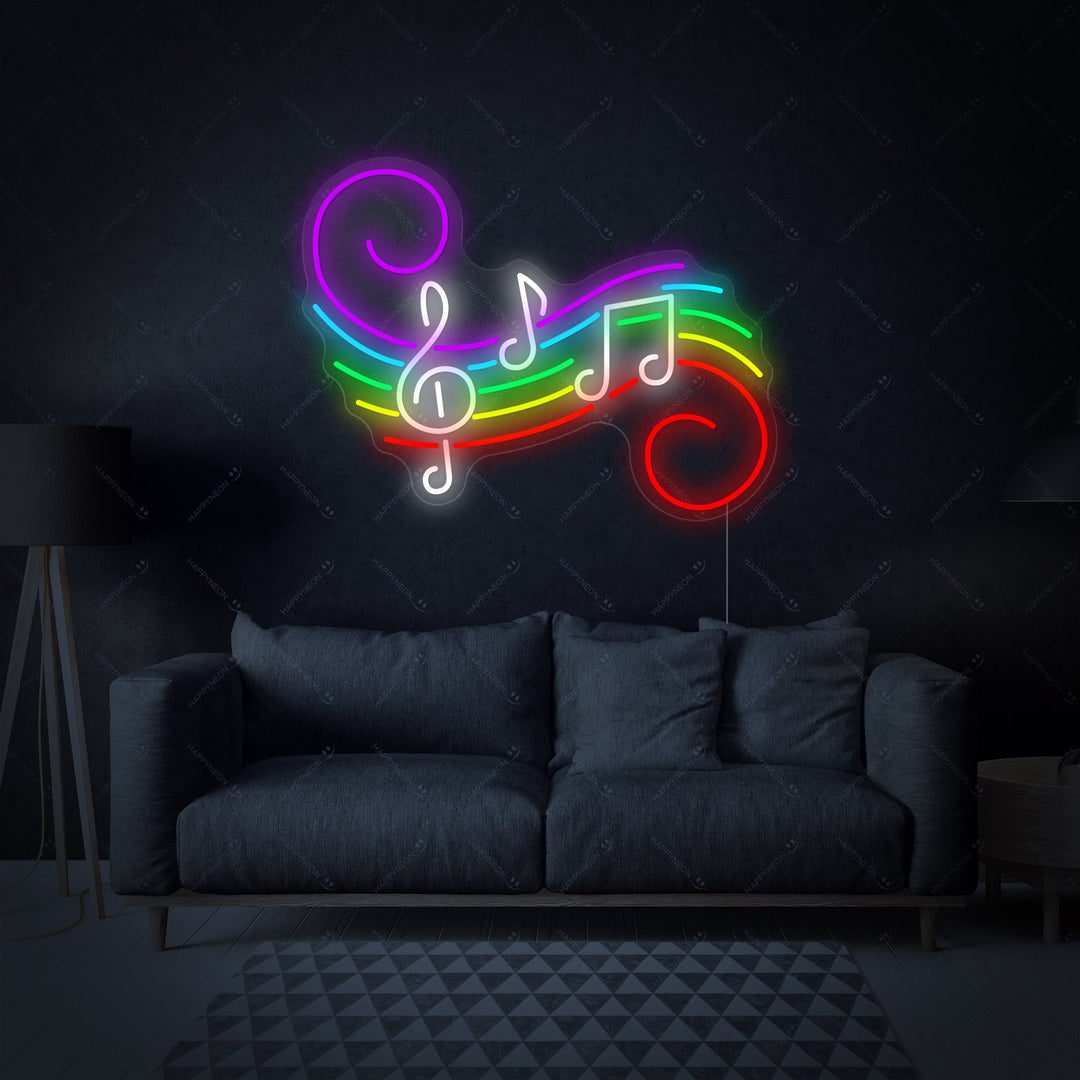 "Musikk noter" Neonskilt