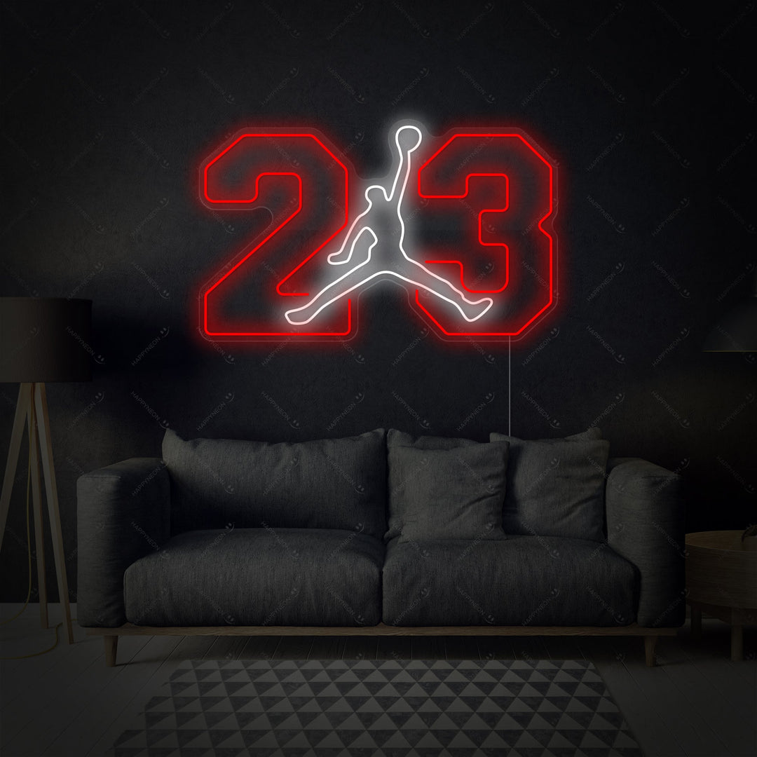 "Nr.23 Basketballspiller" Neonskilt