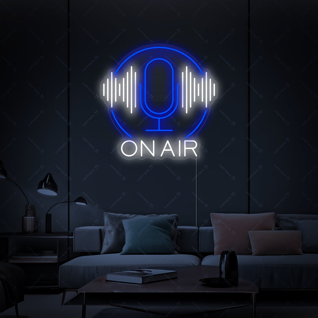 "Podcast på lufta" Neonskilt