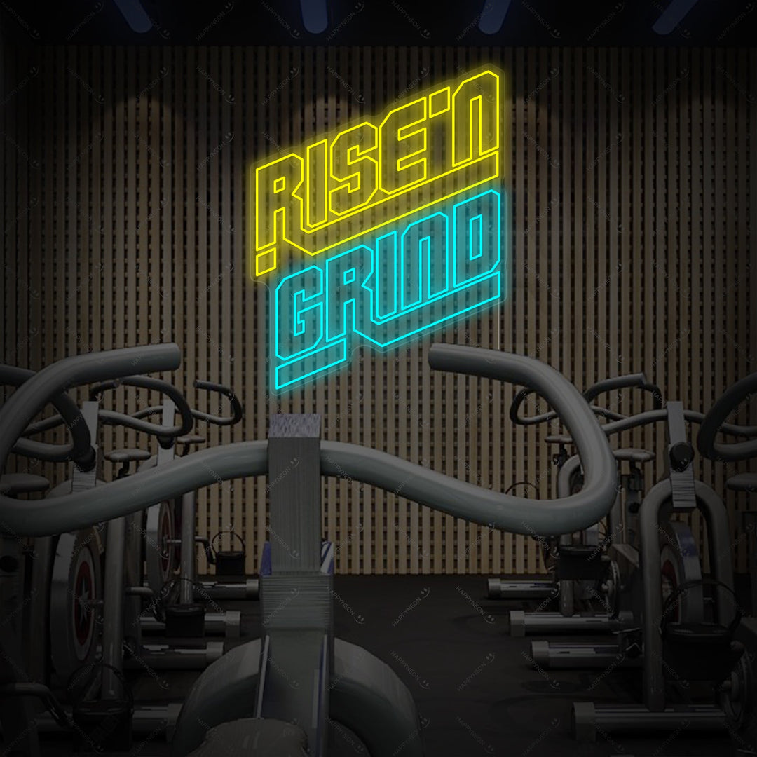 "Rise'n Grind" Neonskilt