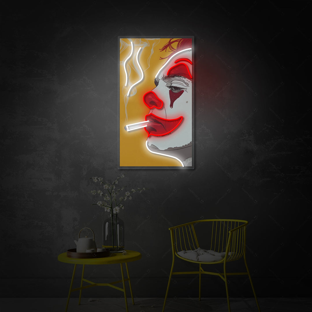 "Røykende Joker" Neonskilt