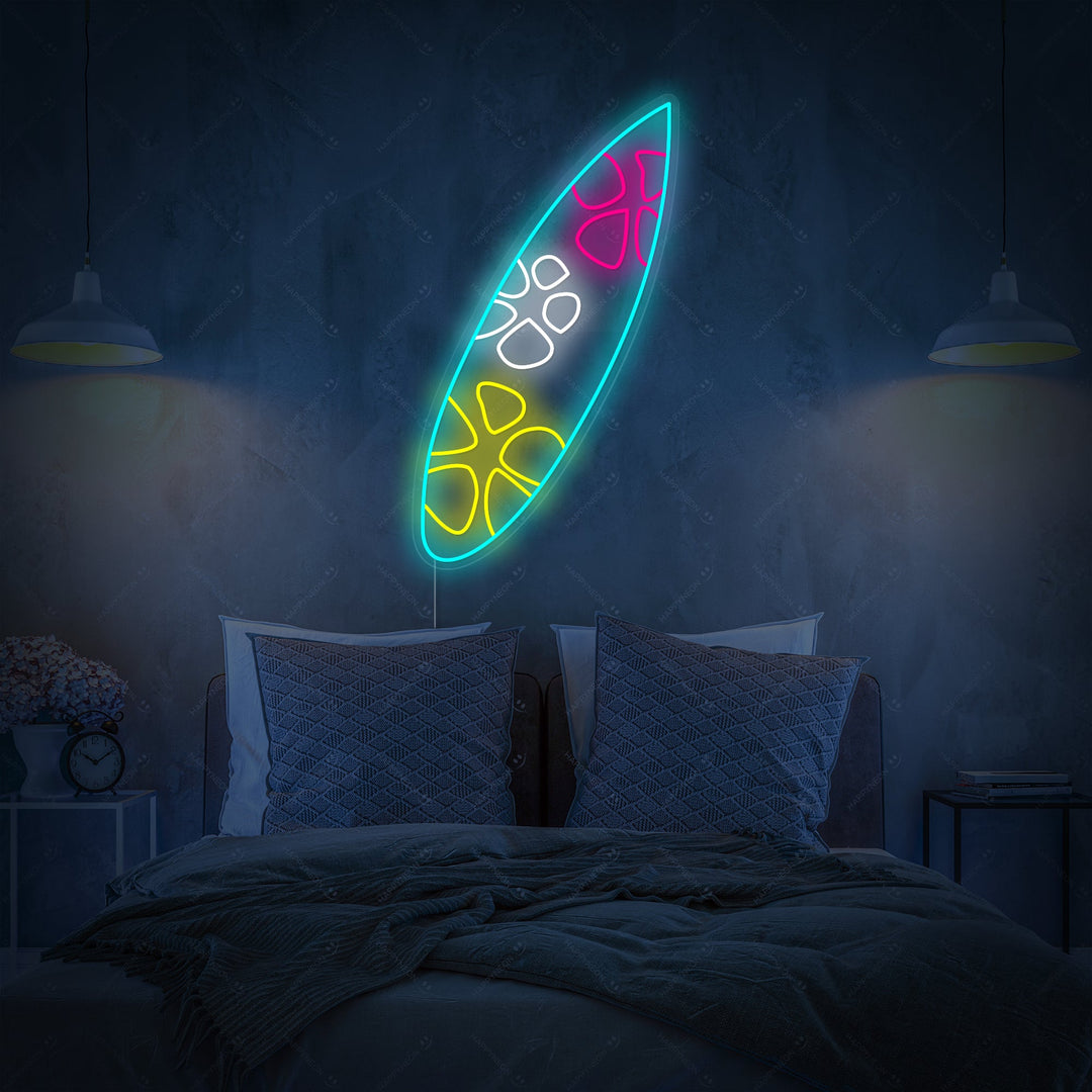 "Surfebrett" Neonskilt
