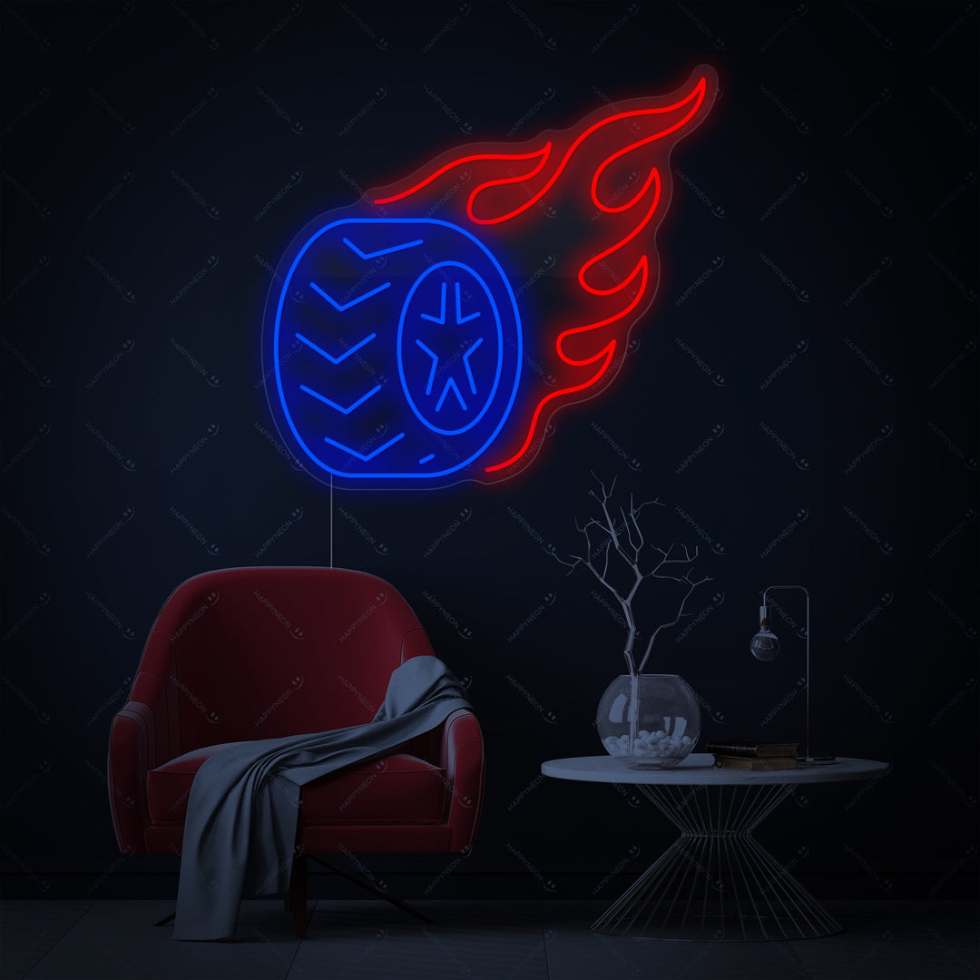 "Dekkflamme" Neonskilt