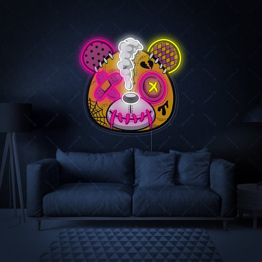 "Zombie-bamse" Neonskilt