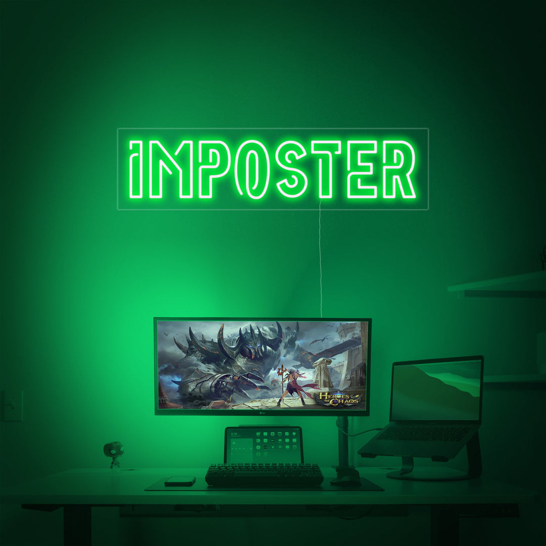 "Imposter, Innredning Av Spillerom" Neonskilt