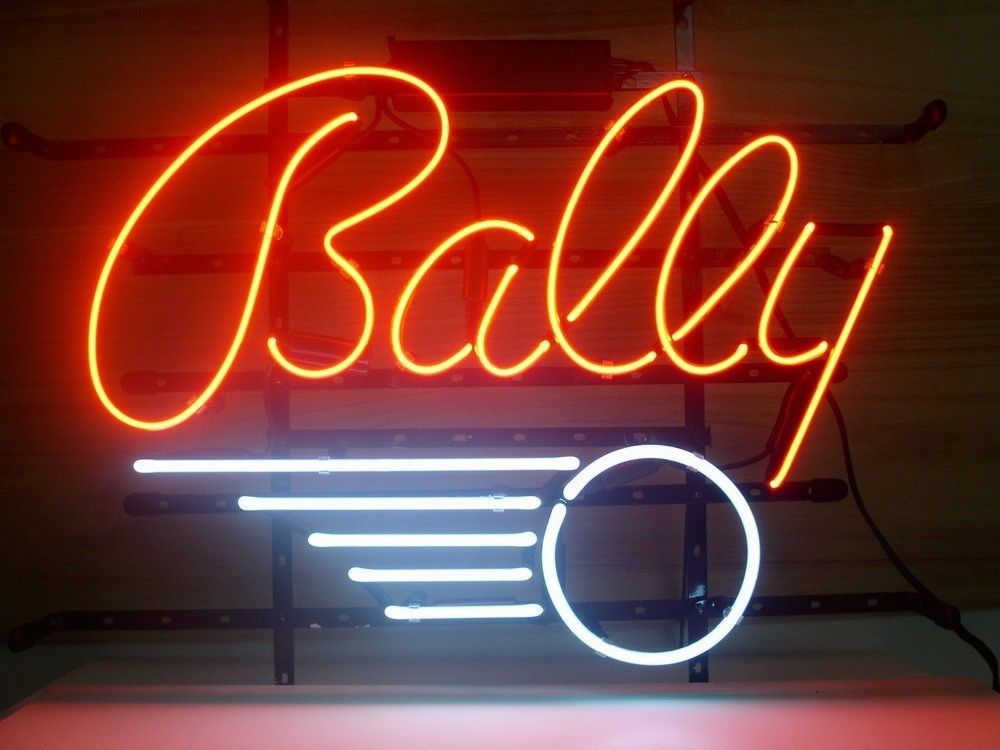 "Bally Flipperspill" Neonskilt