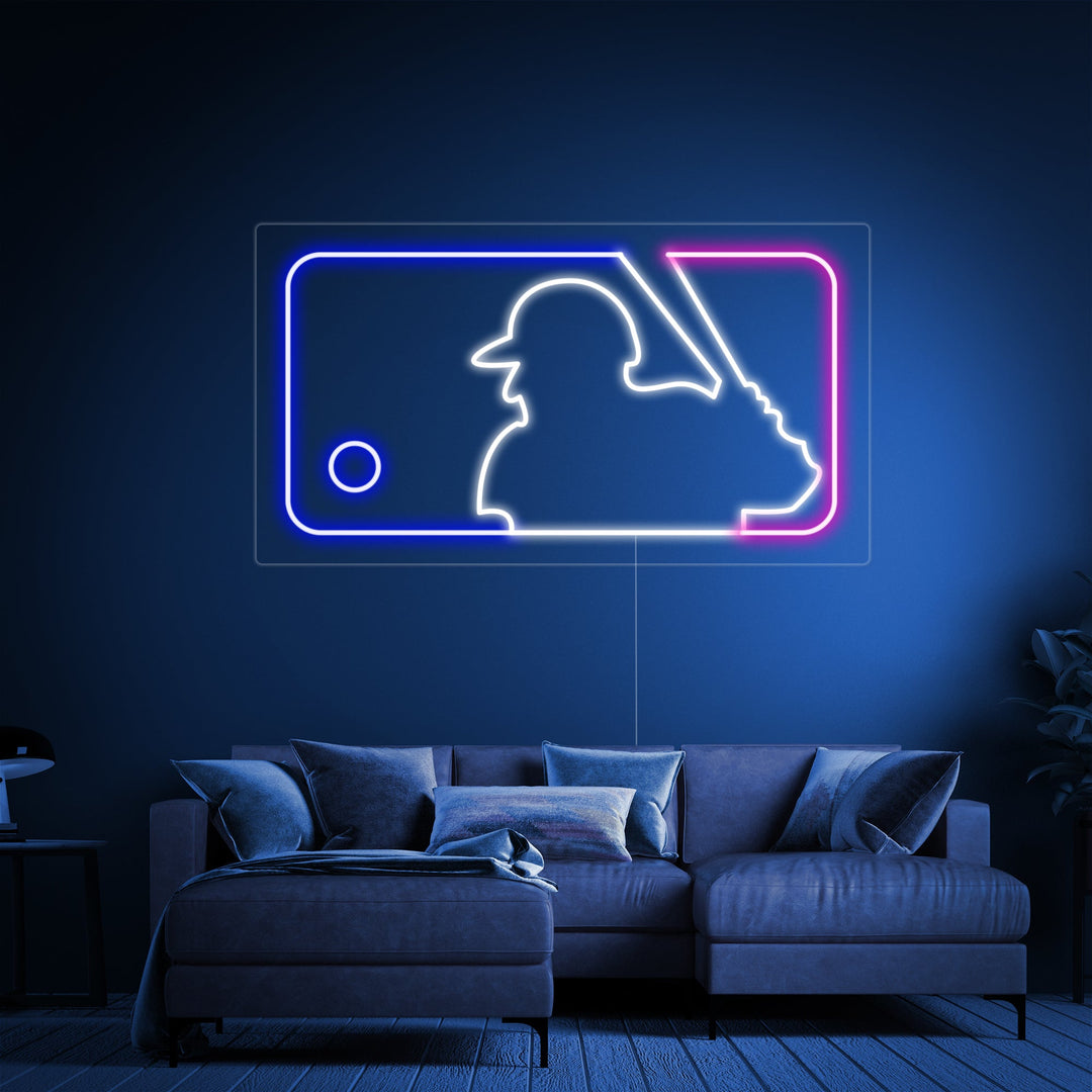 "Baseballspill" Neonskilt