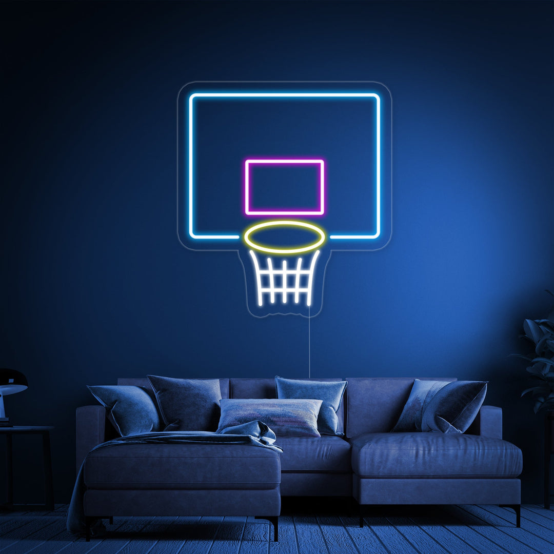 "Nett Til Basketballbrett" Neonskilt