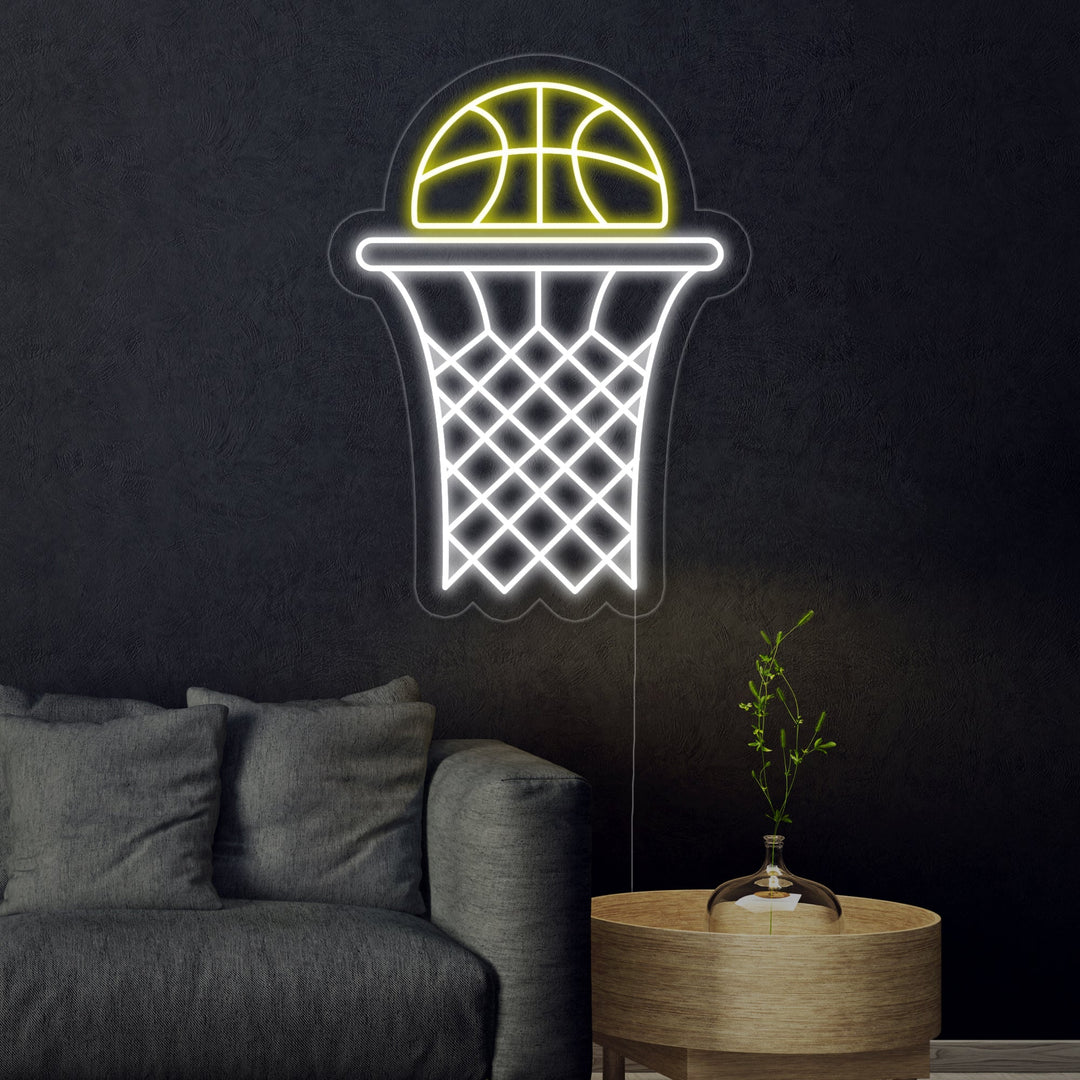 "Basketballnett" Neonskilt
