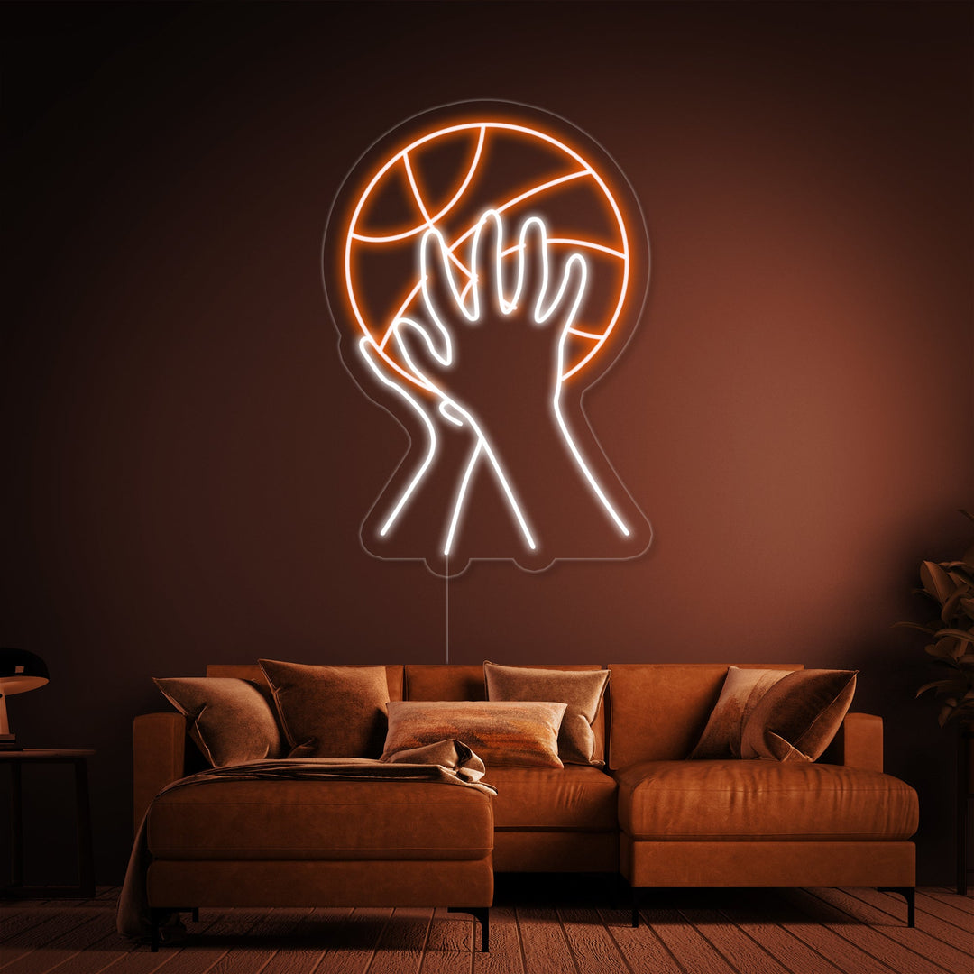 "Basketball Skyting" Neonskilt