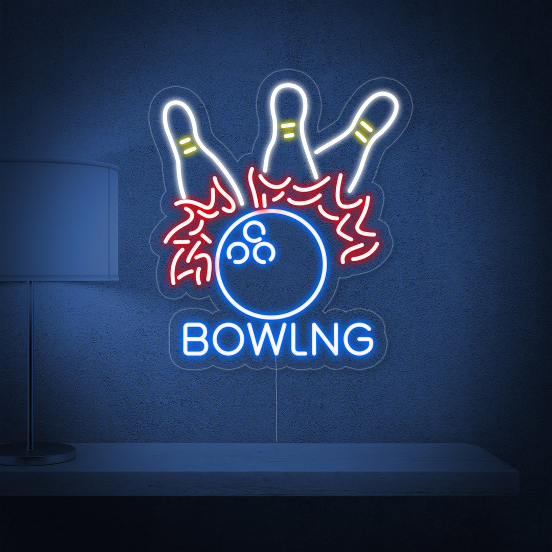 "Bowlingkule" Neonskilt