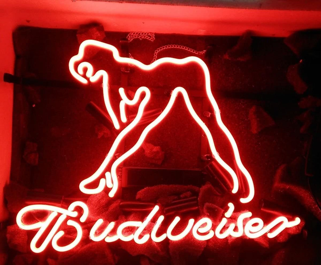 "Bud Naken Jente" Neonskilt