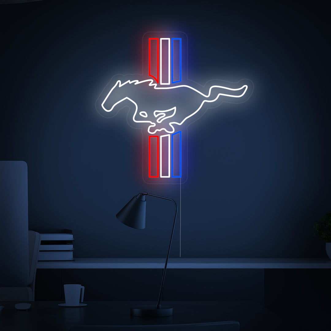 "Bil Logo Hest" Neonskilt