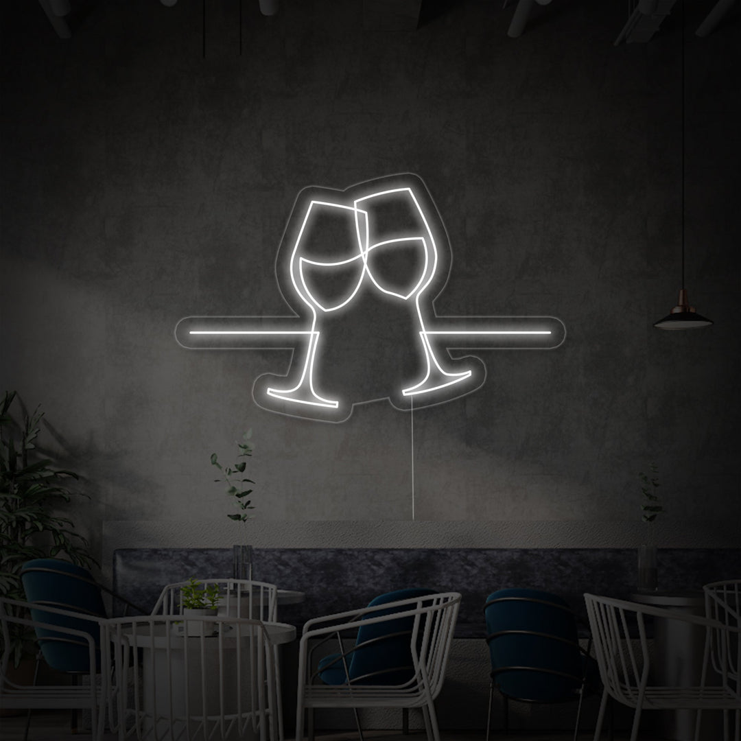 "Klink Glass" Neonskilt