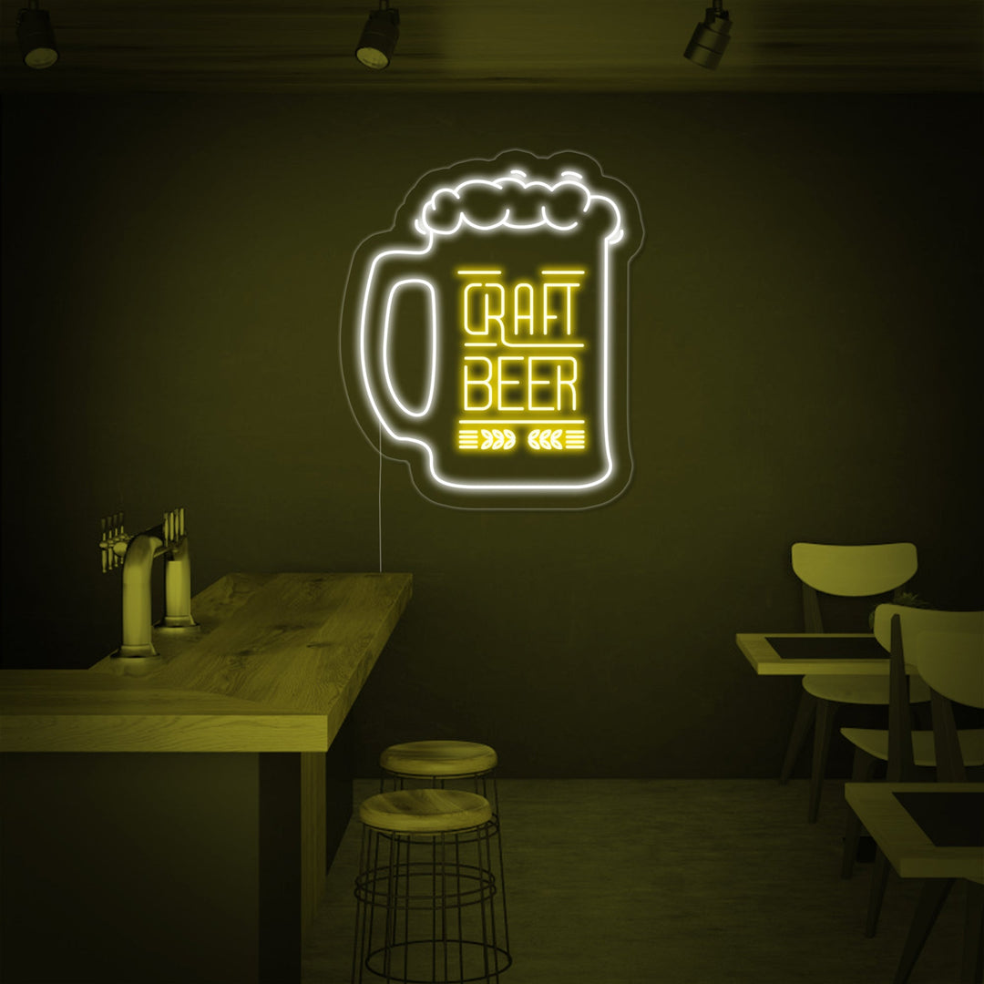 "Craft Beer Krus" Neonskilt