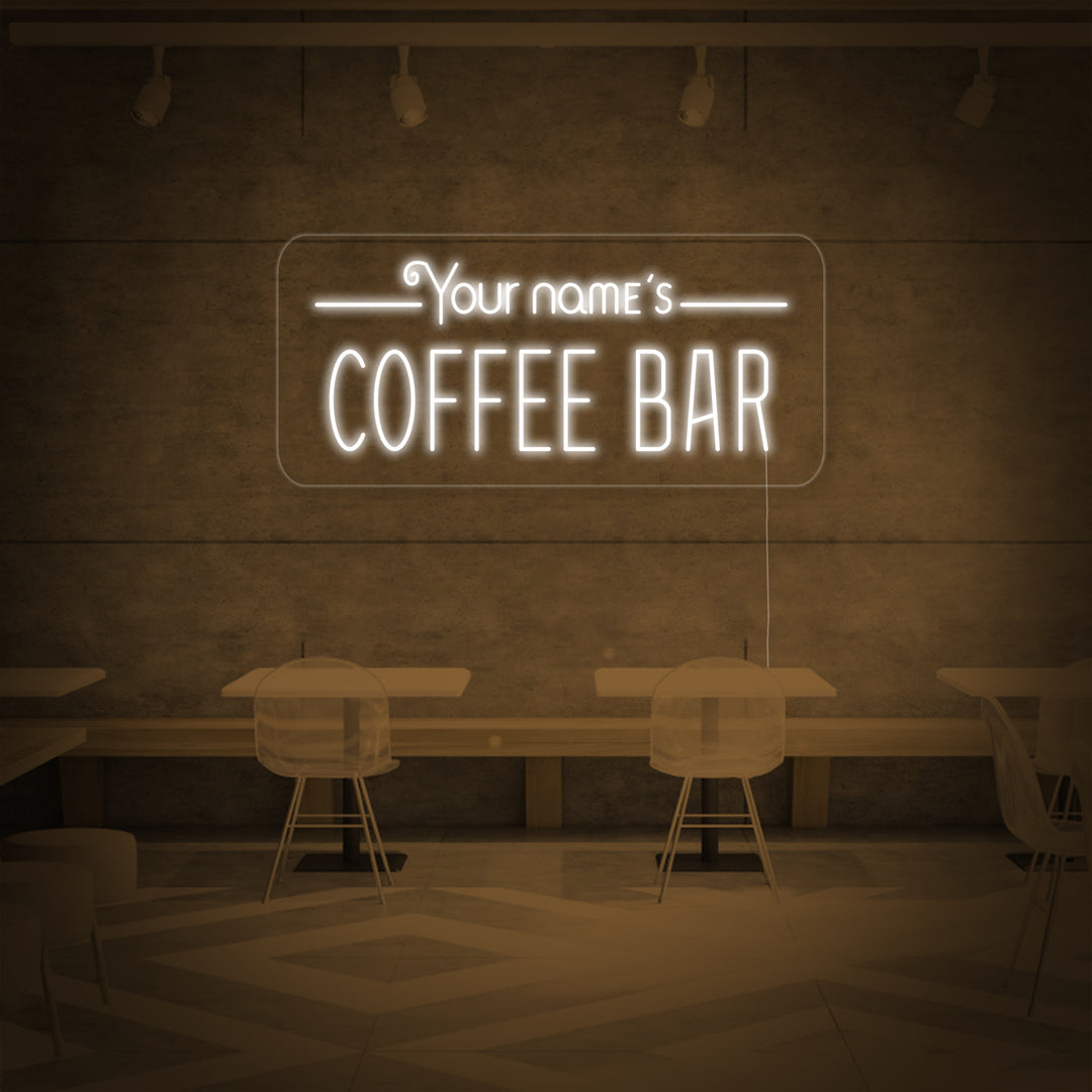 "Your Name's Coffee Bar" Neonskilt
