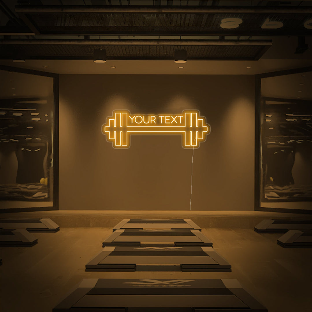 "Your Text, Tilpasset Fitness, Tilpasset Treningsstudio" Neonskilt