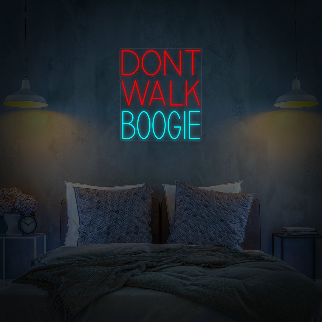 "Dont Walk Boogie Vinylmusikk" Neonskilt