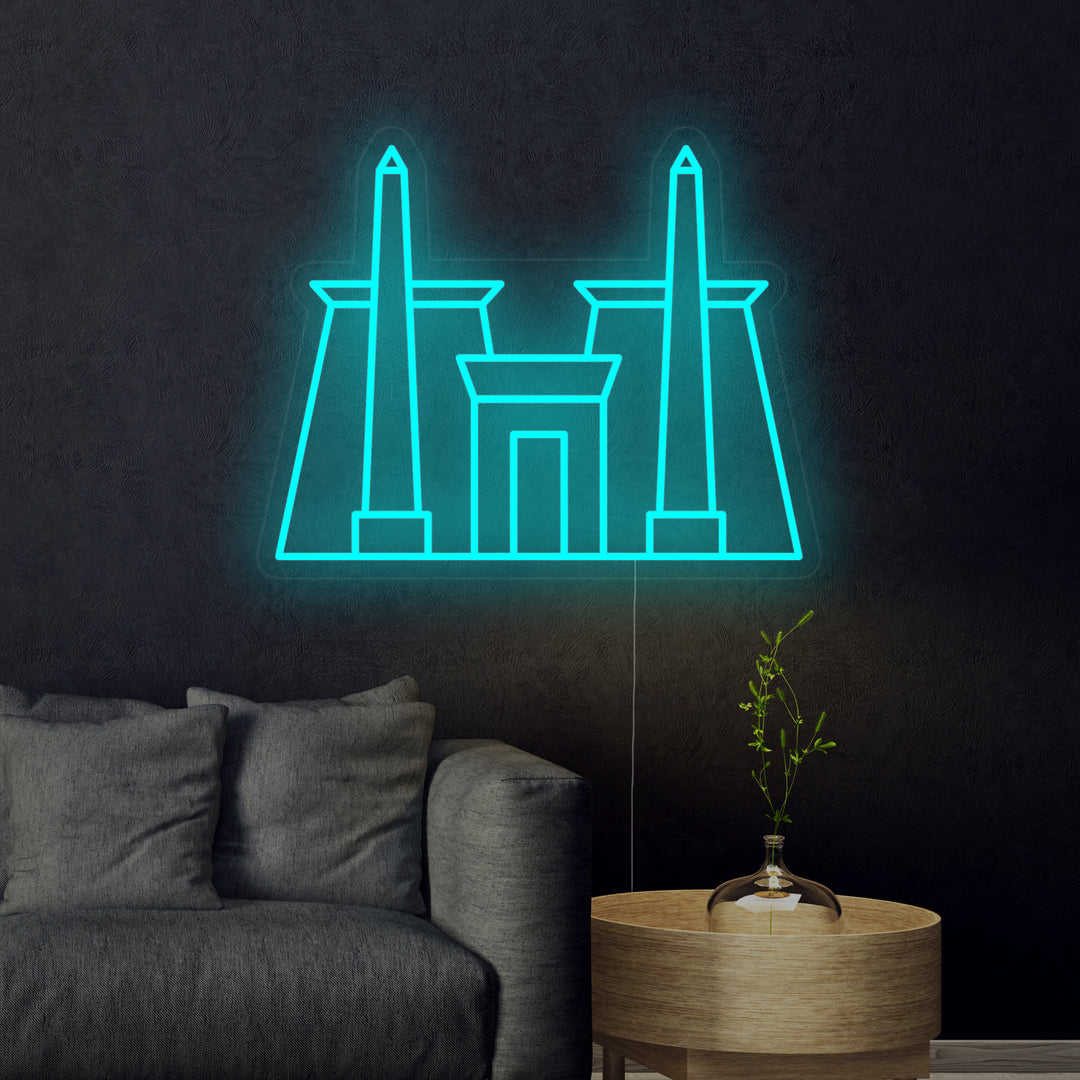 "Egypt Karnak-Tempelet" Neonskilt