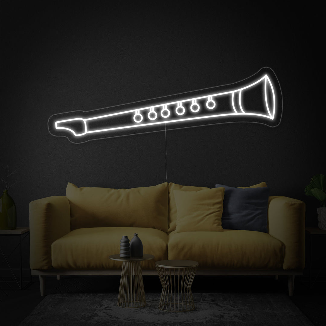 "Fløyte" Neonskilt
