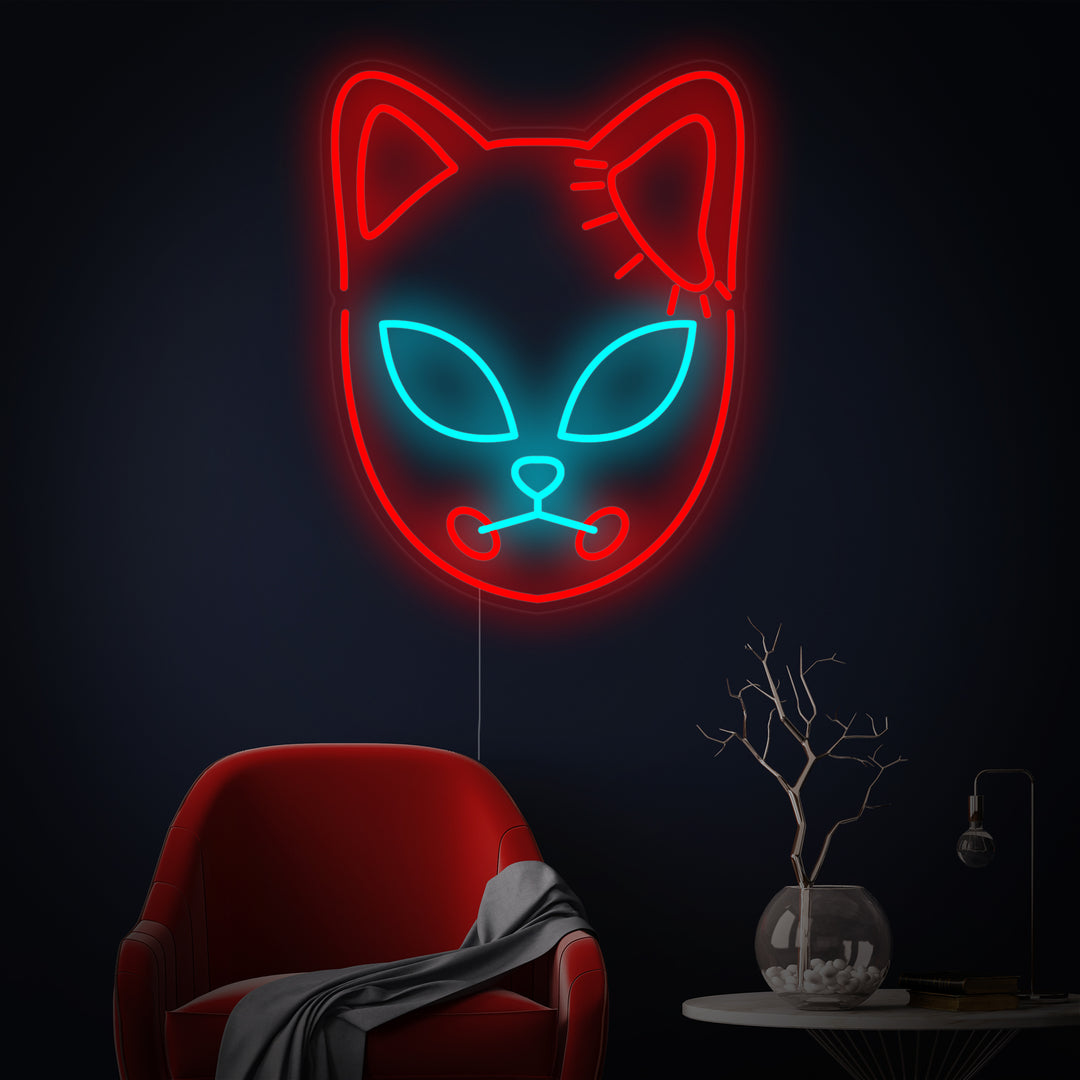 "Revemaske, Manga Anime" Neonskilt