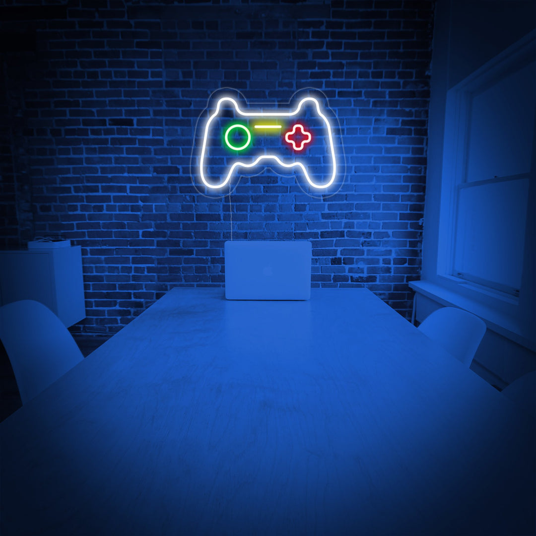 "Spillkontroller, Gamer Dekor" Neonskilt