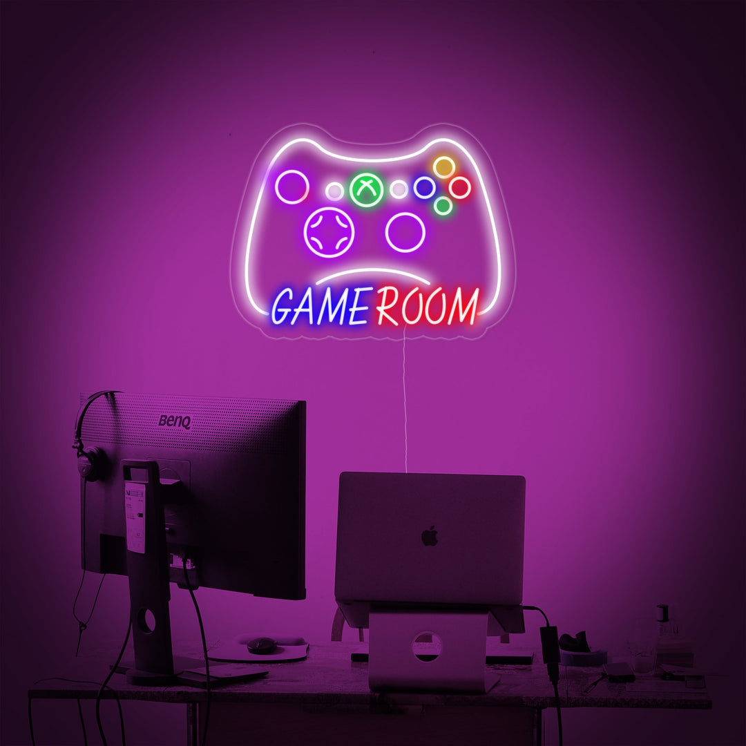 "Game Room" Spillveggdekor Neonskilt