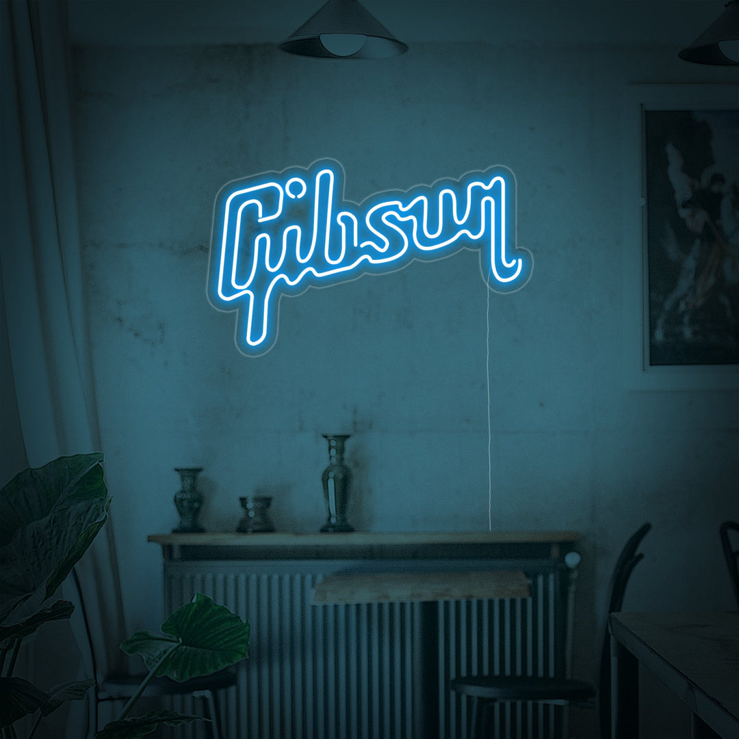 "Gibson, Musikk, Gitar" Neonskilt