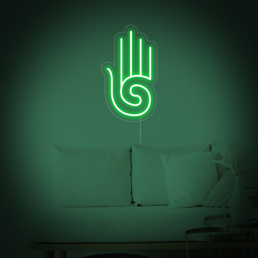"Hamsa Yoga, Yoga Dekor" Neonskilt
