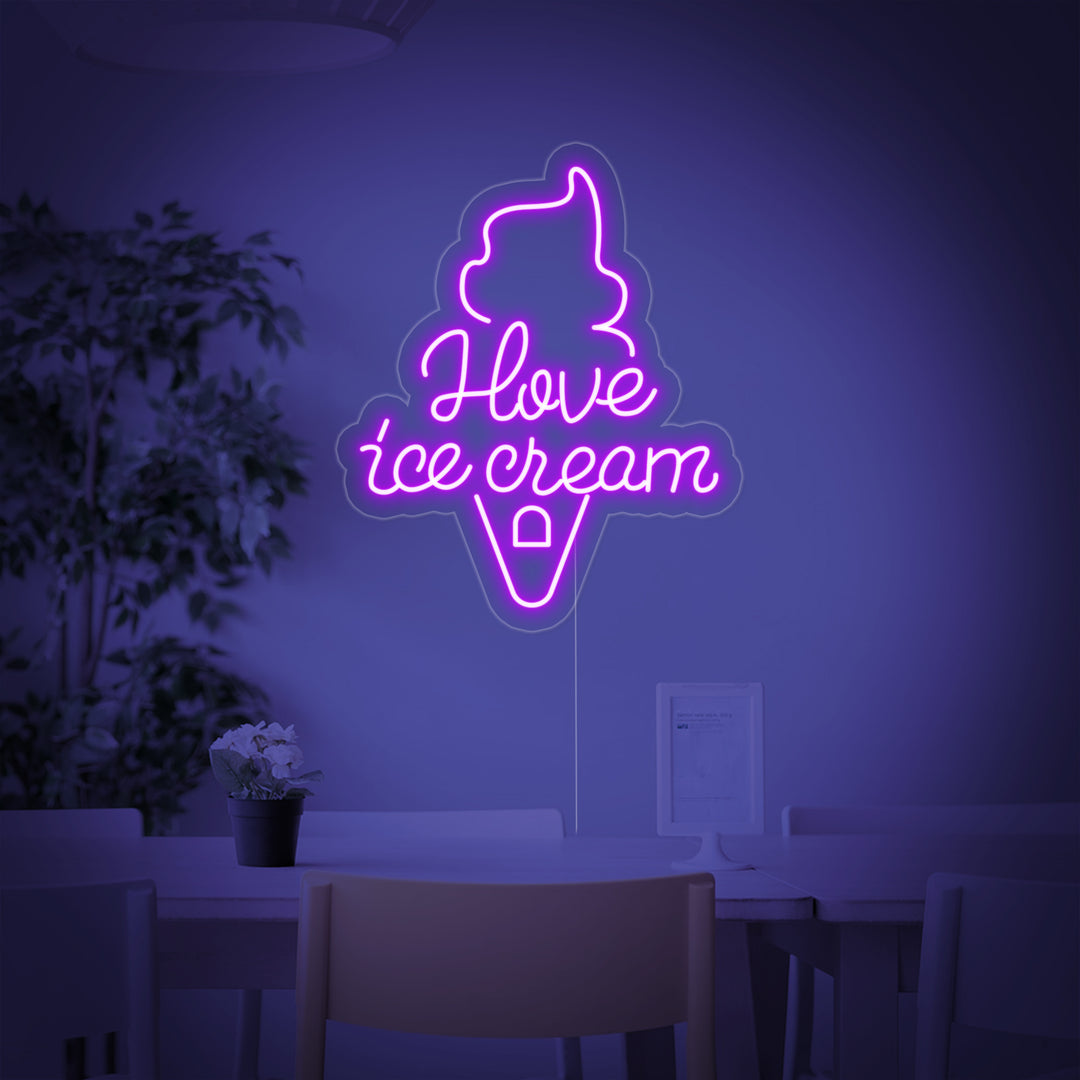 "Have Ice Cream" Neonskilt