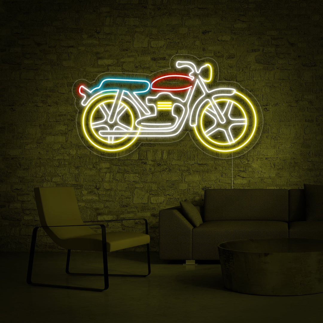 "Motorsykkel" Neonskilt