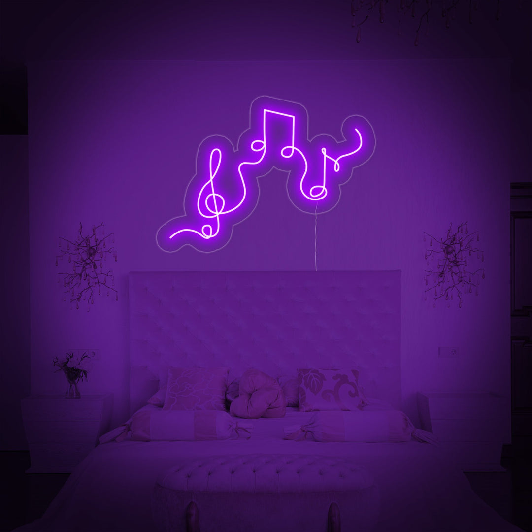 "Musikknoter" Neonskilt