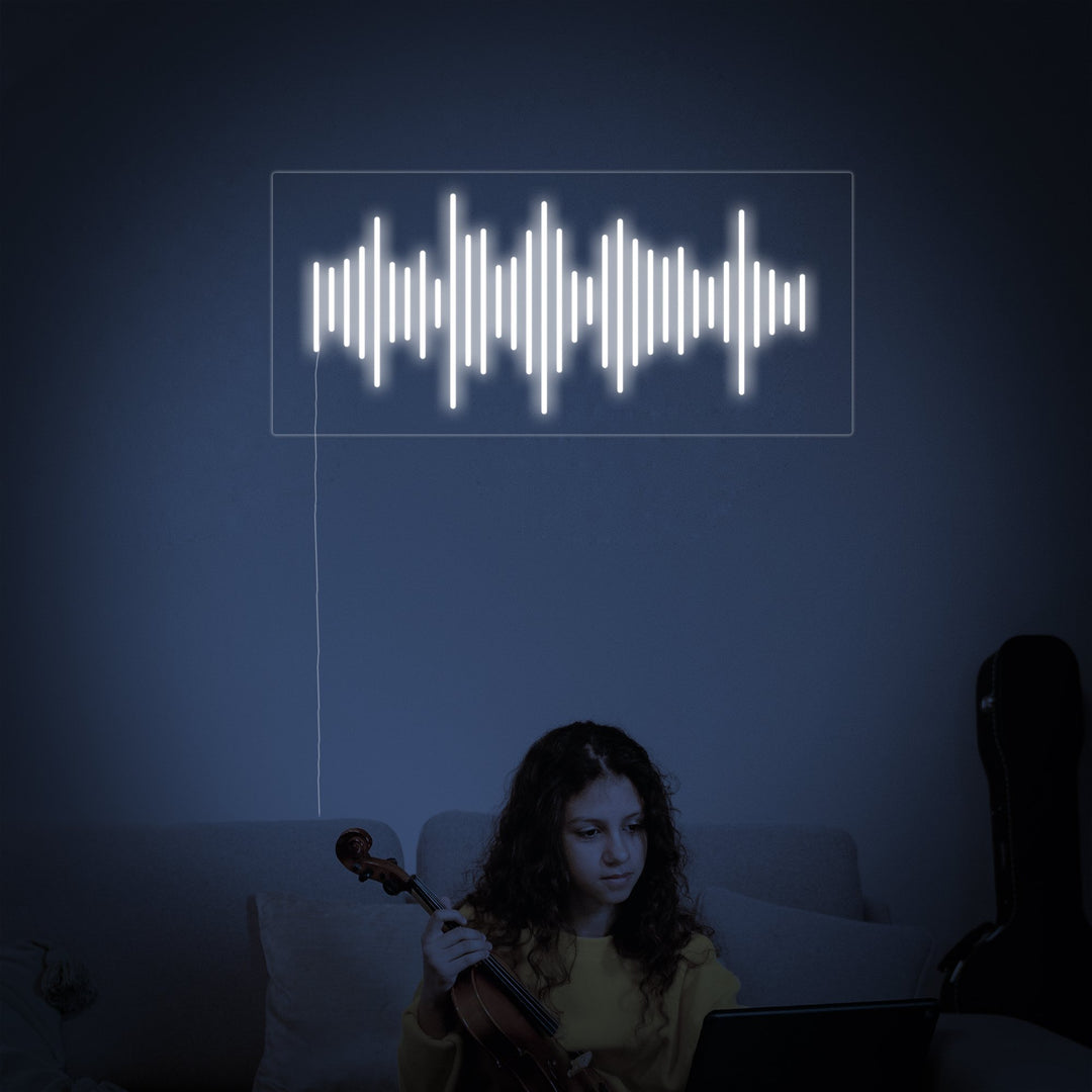 "Musikkbølger" Neonskilt