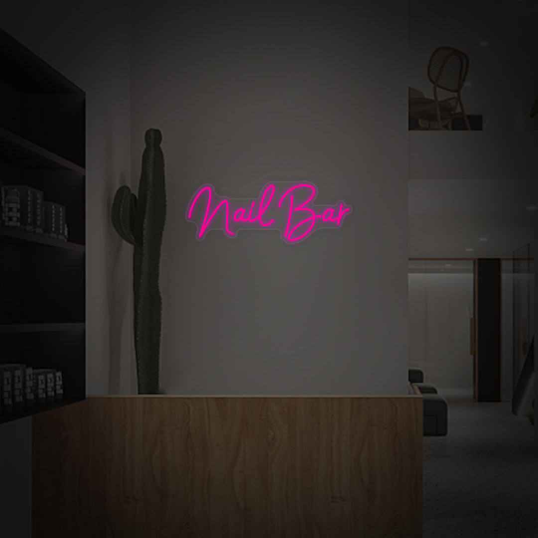 "Nail Bar" Neonskilt