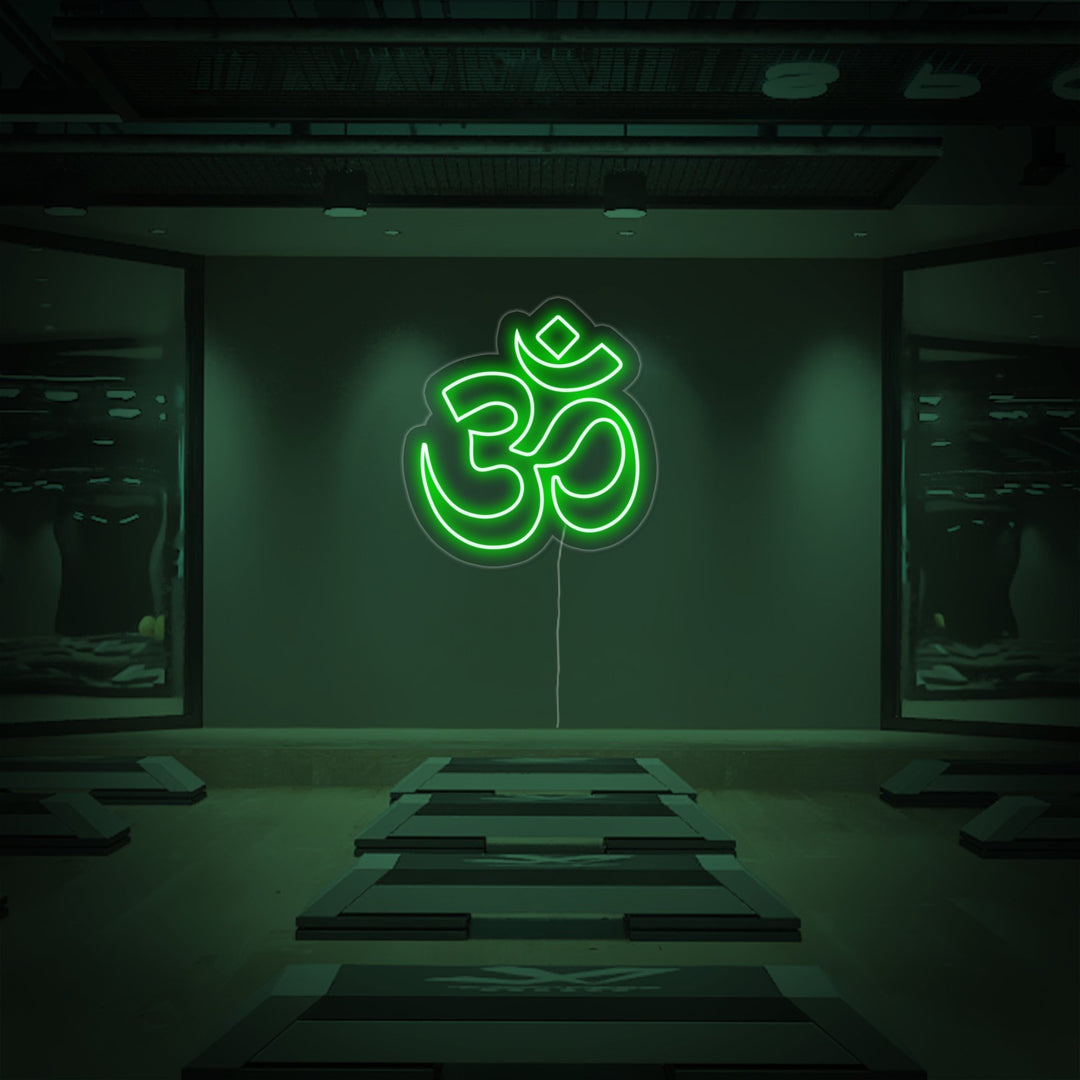 "Om Yoga, Yoga Dekor, Yoga Veggkunst" Neonskilt